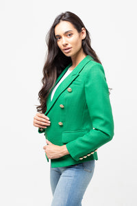 CLASSIC GOLD BUTTON BLAZER GREEN